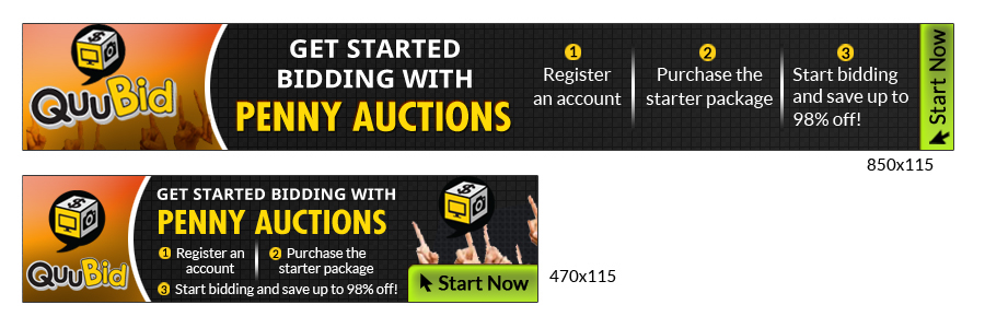 Banner Ad Design by letsgoguru for QuuBid, LLC. | Design #4126072