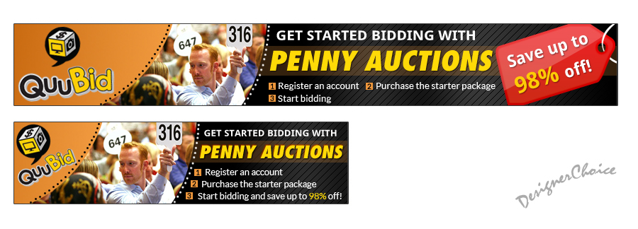 Banner Ad Design by Designerchoice for QuuBid, LLC. | Design #4147030