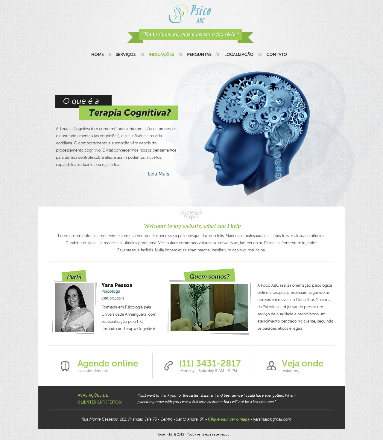 Web Design by Daniel Matusiak for Psico ABC | Design #1160821