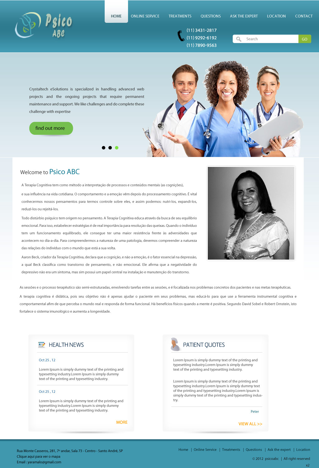 Web Design by pb for Psico ABC | Design #1149211