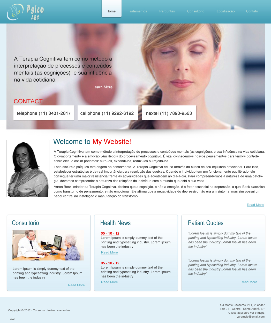 Web Design by pb for Psico ABC | Design #1161587