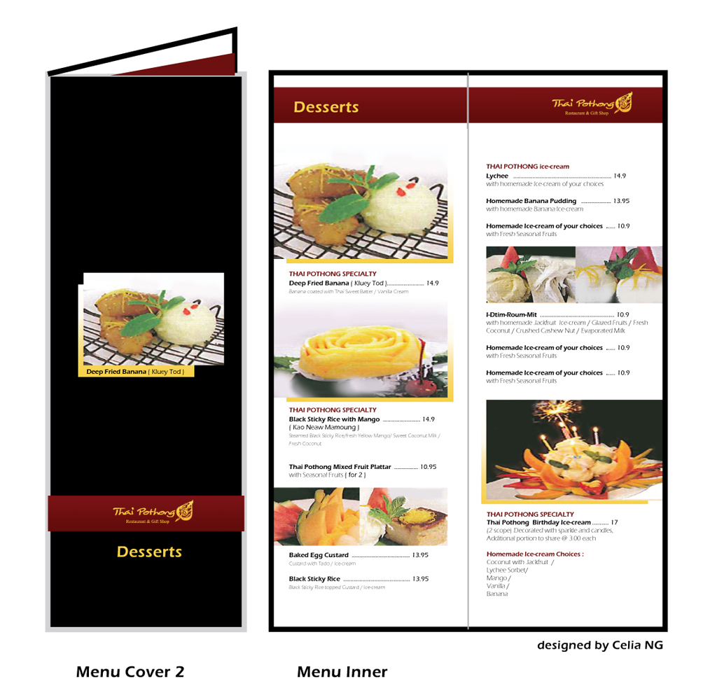 Menu Design by NG KIA HUI for this project | Design #1156181