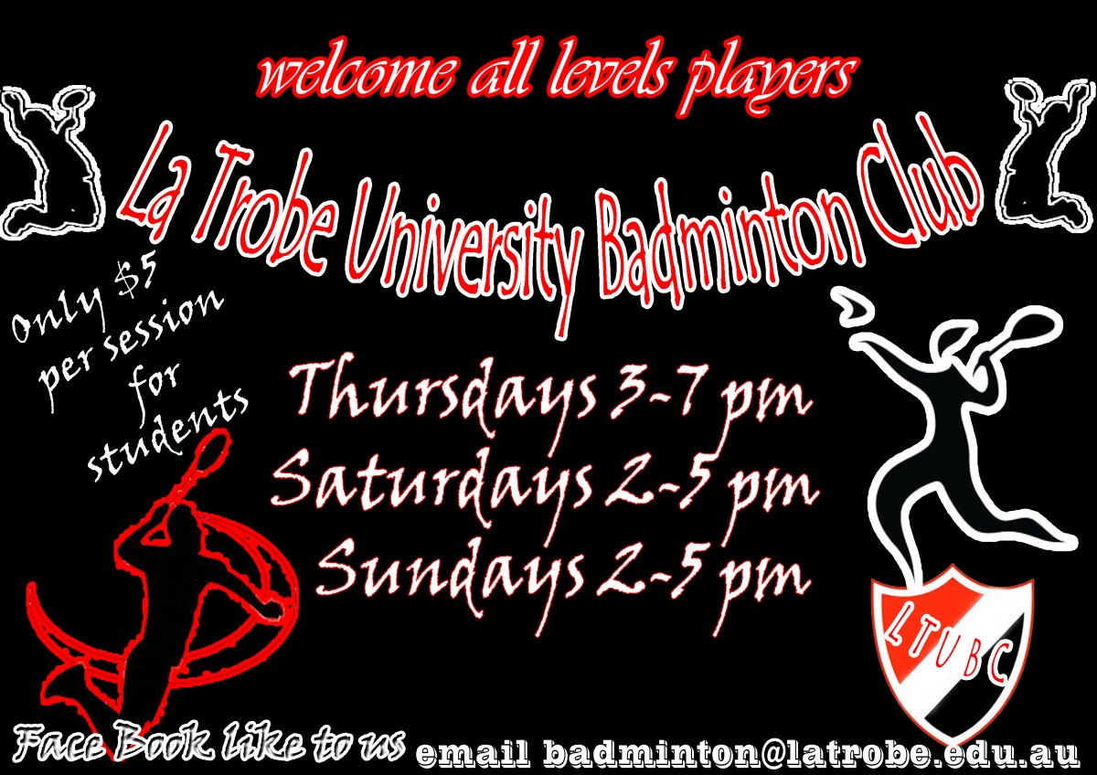 Poster Design by gahiru for La Trobe University Badminton Club | Design #4092463