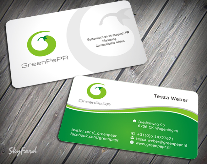 Visitenkarten-Design von SKYdesign für GreenPePR | Design #1169024