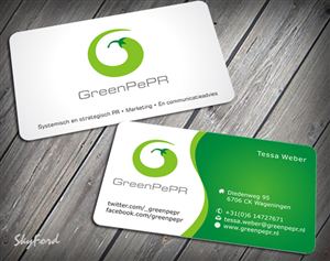 Visitenkarten-Design von SKYdesign für GreenPePR | Design: #1169025