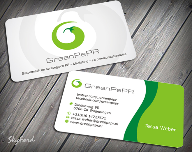 Business Card Design by SKYdesign for GreenPePR | Design #1169032