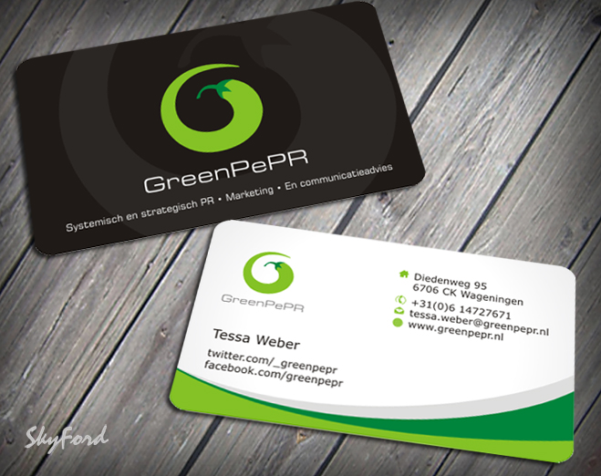Business Card Design by SKYdesign for GreenPePR | Design #1169046
