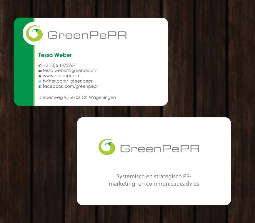 Visitenkarten-Design von Sbss für GreenPePR | Design #1167840