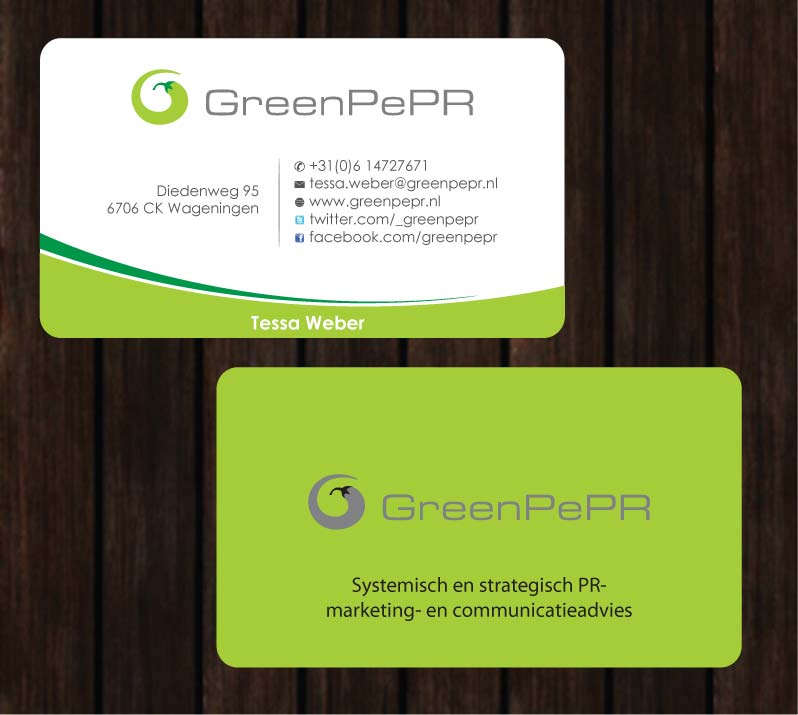 Visitenkarten-Design von Sbss für GreenPePR | Design #1167842