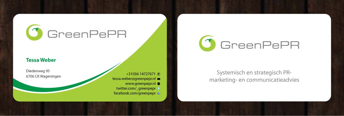 Visitenkarten-Design von Sbss für GreenPePR | Design #1167844