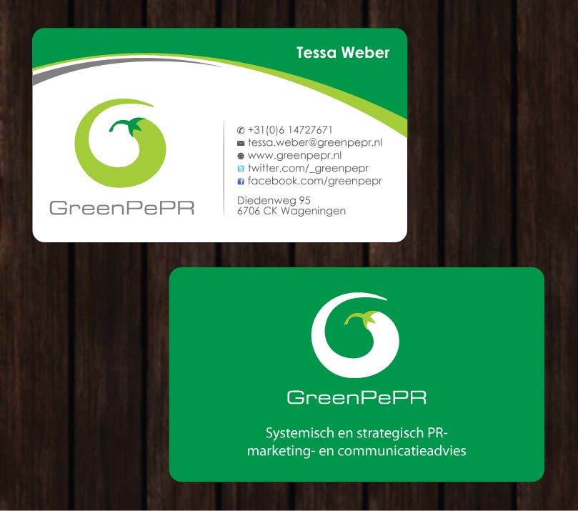Visitenkarten-Design von Sbss für GreenPePR | Design #1167845