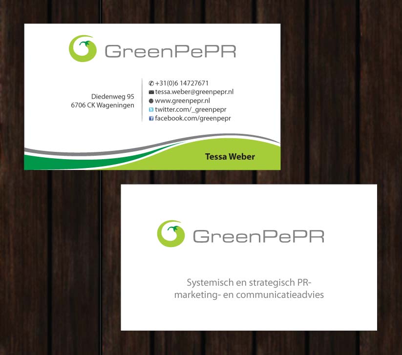 Visitenkarten-Design von Sbss für GreenPePR | Design #1167850