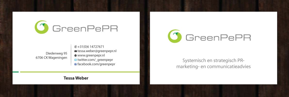 Visitenkarten-Design von Sbss für GreenPePR | Design #1167851