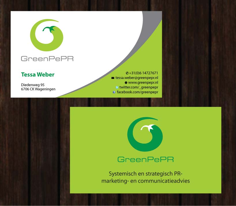 Visitenkarten-Design von Sbss für GreenPePR | Design #1167855