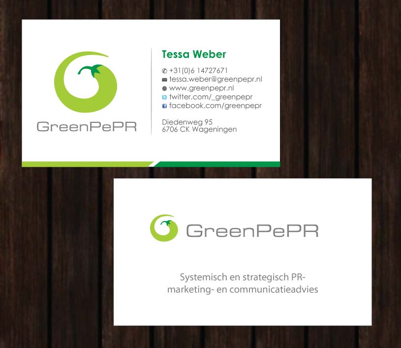 Visitenkarten-Design von Sbss für GreenPePR | Design #1167858