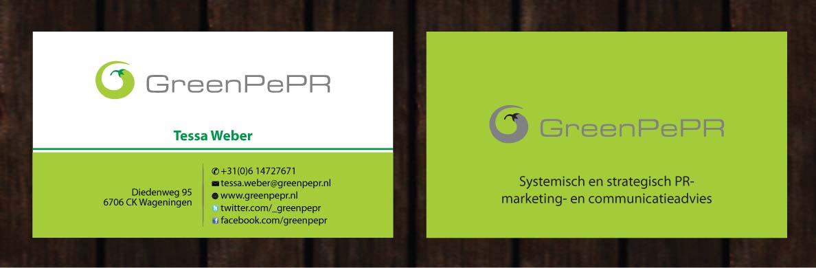 Visitenkarten-Design von Sbss für GreenPePR | Design #1167859
