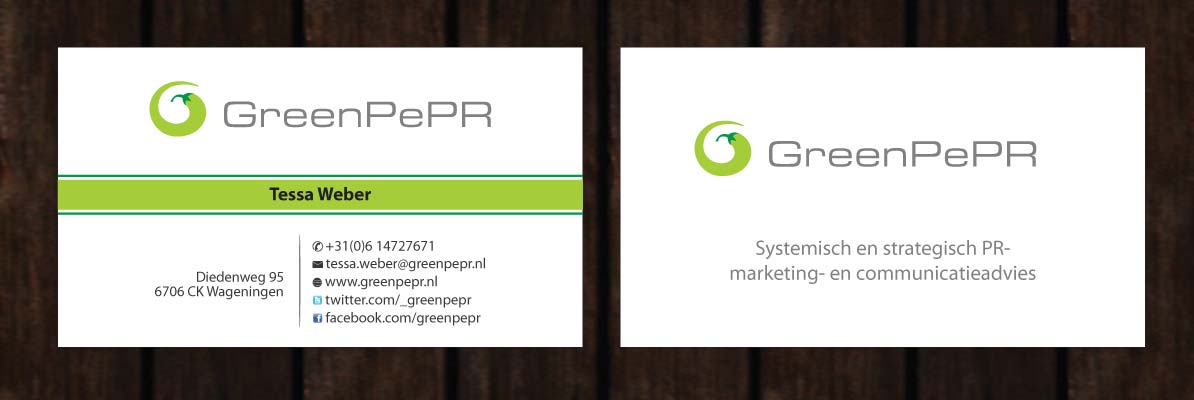 Visitenkarten-Design von Sbss für GreenPePR | Design #1167862