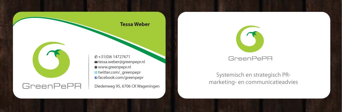 Visitenkarten-Design von Sbss für GreenPePR | Design #1167864
