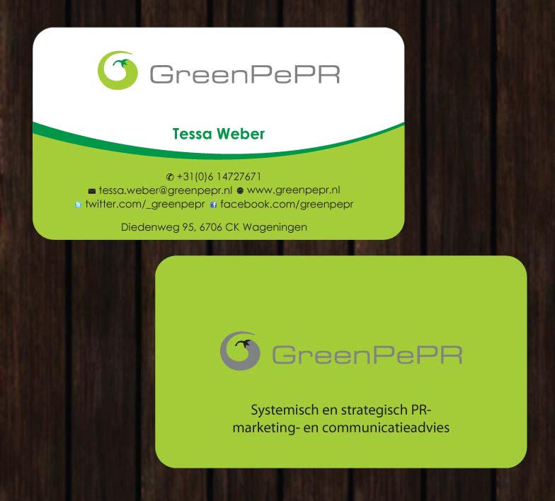 Visitenkarten-Design von Sbss für GreenPePR | Design #1167865