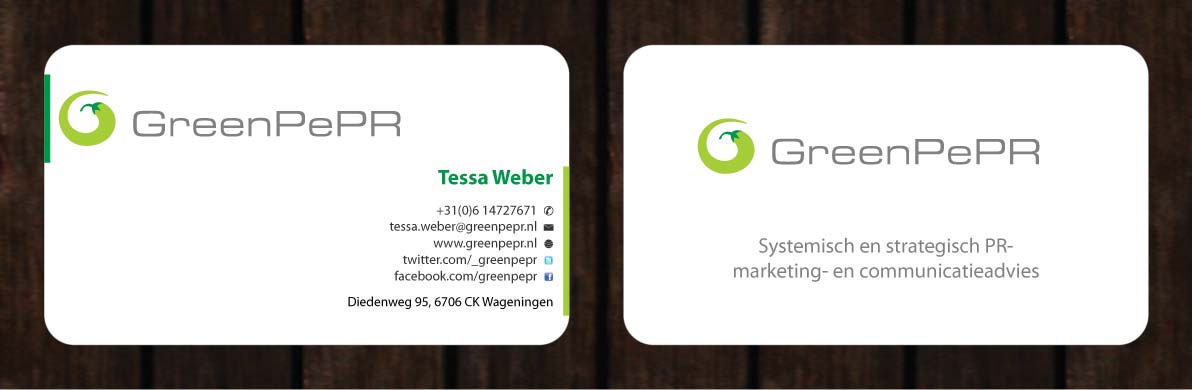 Visitenkarten-Design von Sbss für GreenPePR | Design #1167867