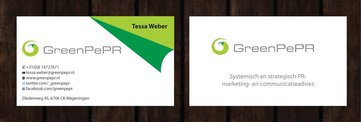 Visitenkarten-Design von Sbss für GreenPePR | Design #1167869