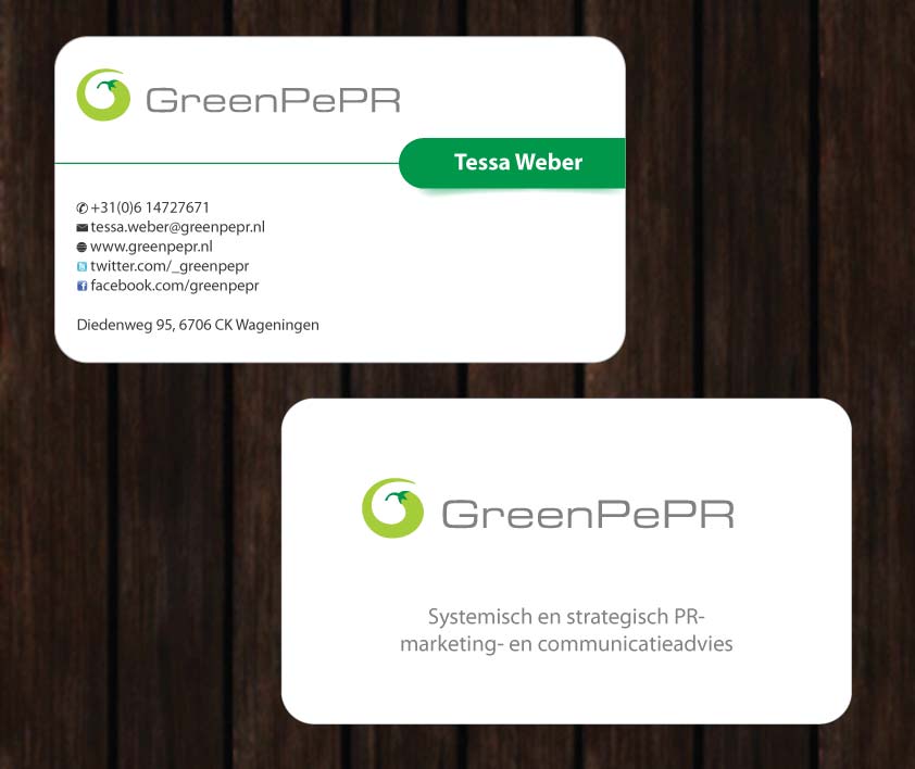 Visitenkarten-Design von Sbss für GreenPePR | Design #1167870