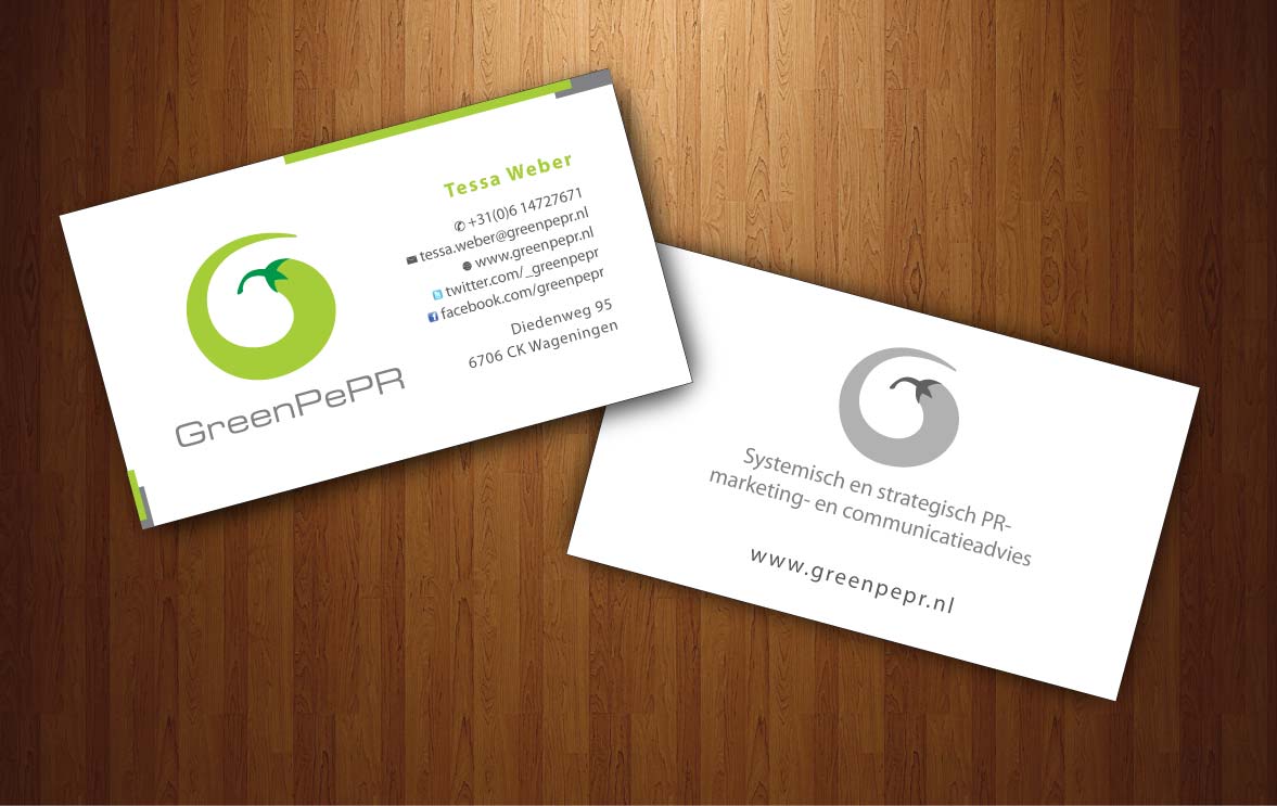 Visitenkarten-Design von Sbss für GreenPePR | Design #1167895