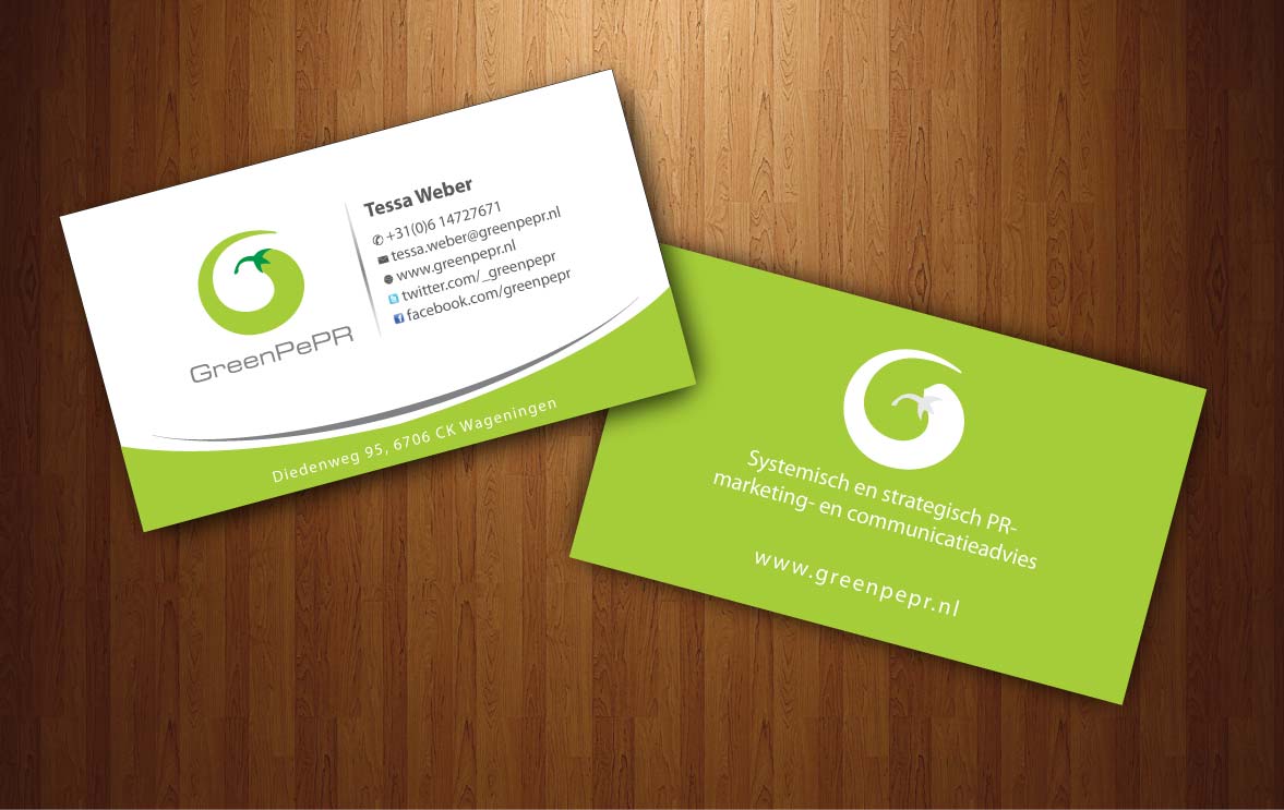 Visitenkarten-Design von Sbss für GreenPePR | Design #1167898