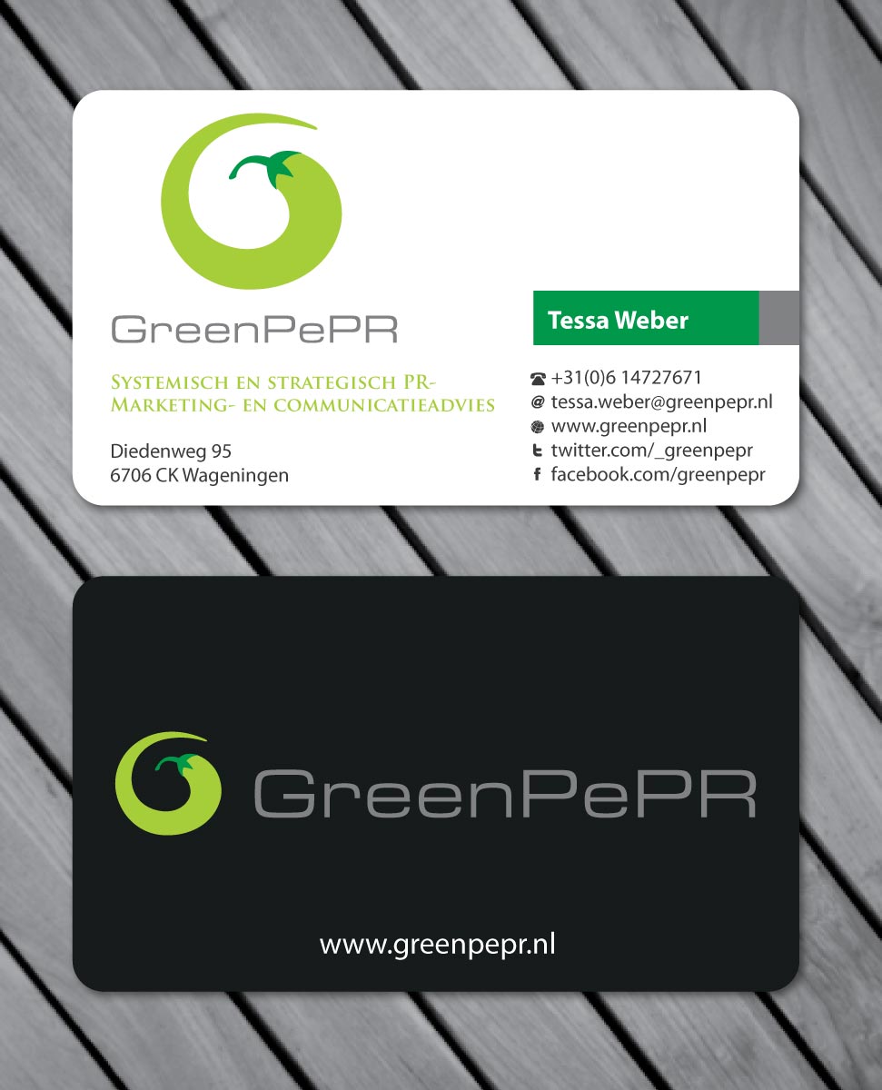 Visitenkarten-Design von Sbss für GreenPePR | Design #1168176