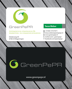 Visitenkarten-Design von Sbss für GreenPePR | Design: #1168176