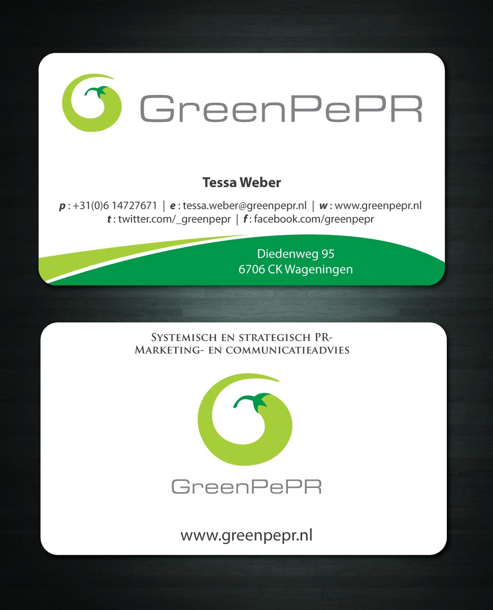 Visitenkarten-Design von Sbss für GreenPePR | Design #1168178