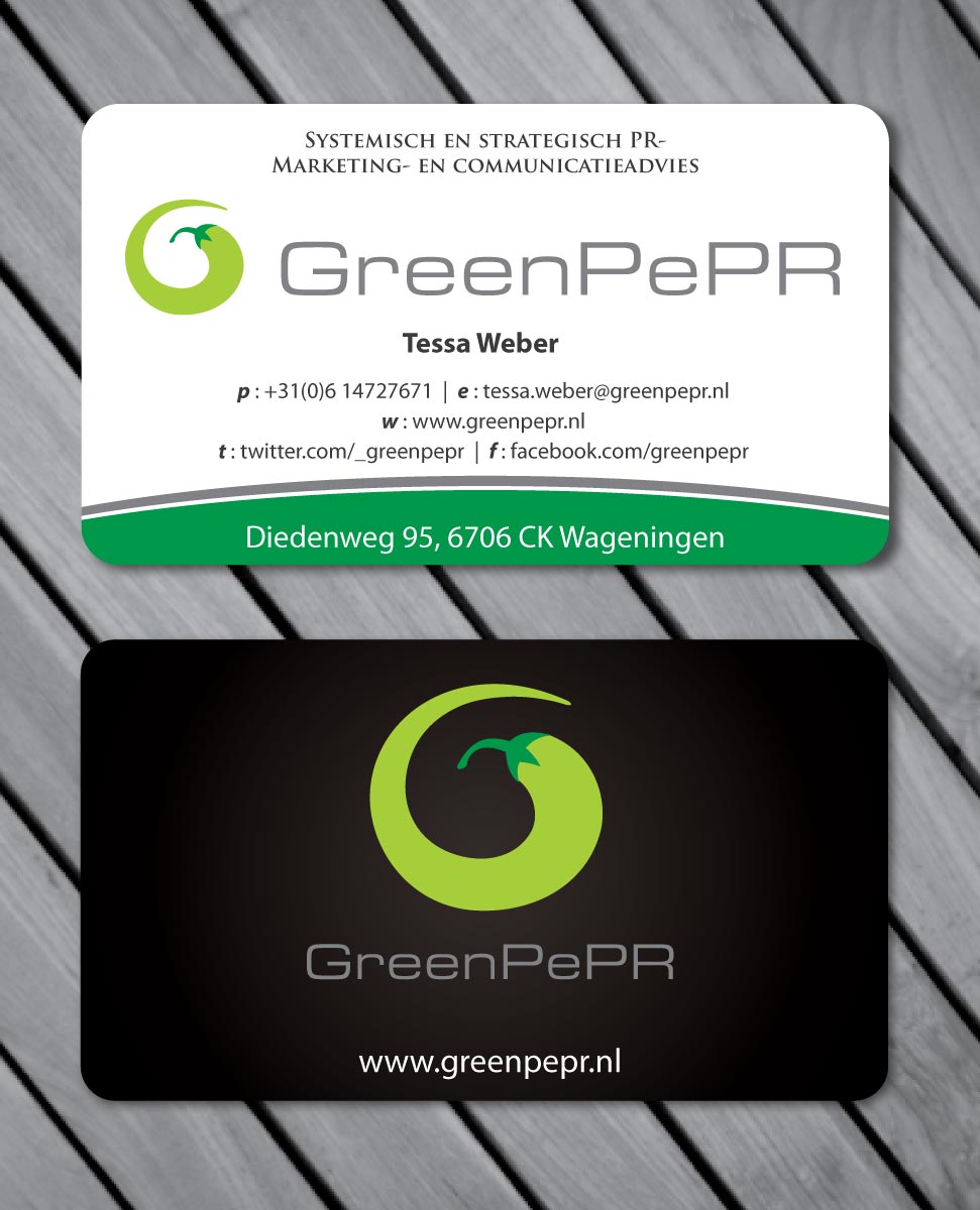 Visitenkarten-Design von Sbss für GreenPePR | Design #1168180