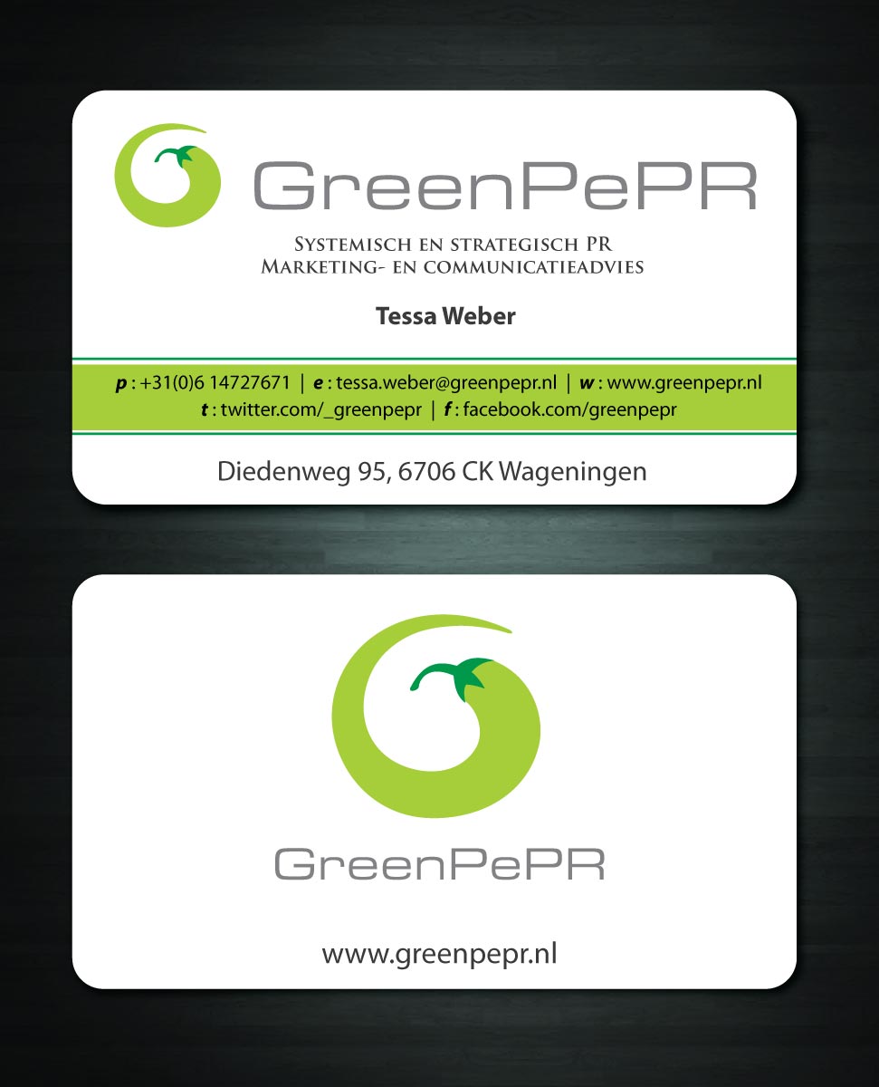 Visitenkarten-Design von Sbss für GreenPePR | Design #1168181