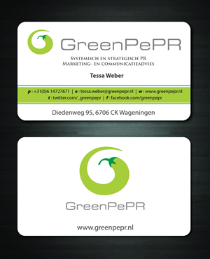 Visitenkarten-Design von Sbss für GreenPePR | Design: #1168181