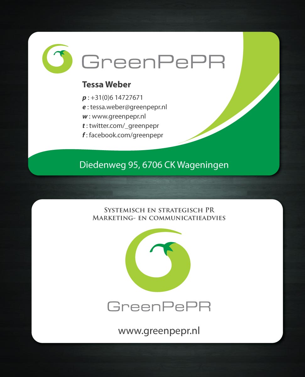 Visitenkarten-Design von Sbss für GreenPePR | Design #1168182