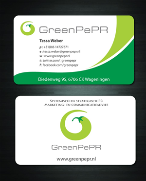 Visitenkarten-Design von Sbss für GreenPePR | Design: #1168182