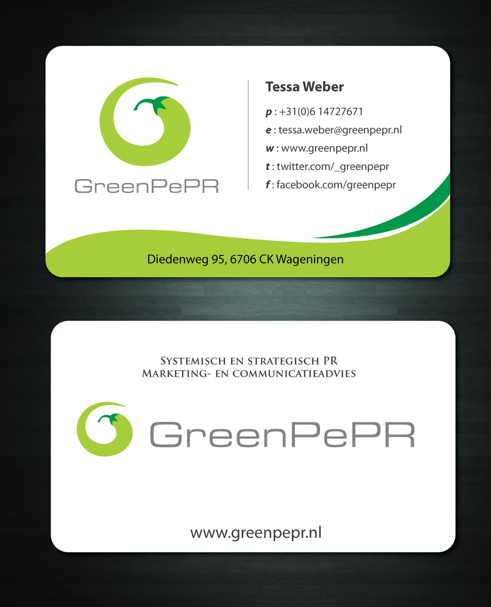Visitenkarten-Design von Sbss für GreenPePR | Design #1168183