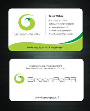 Visitenkarten-Design von Sbss für GreenPePR | Design: #1168183