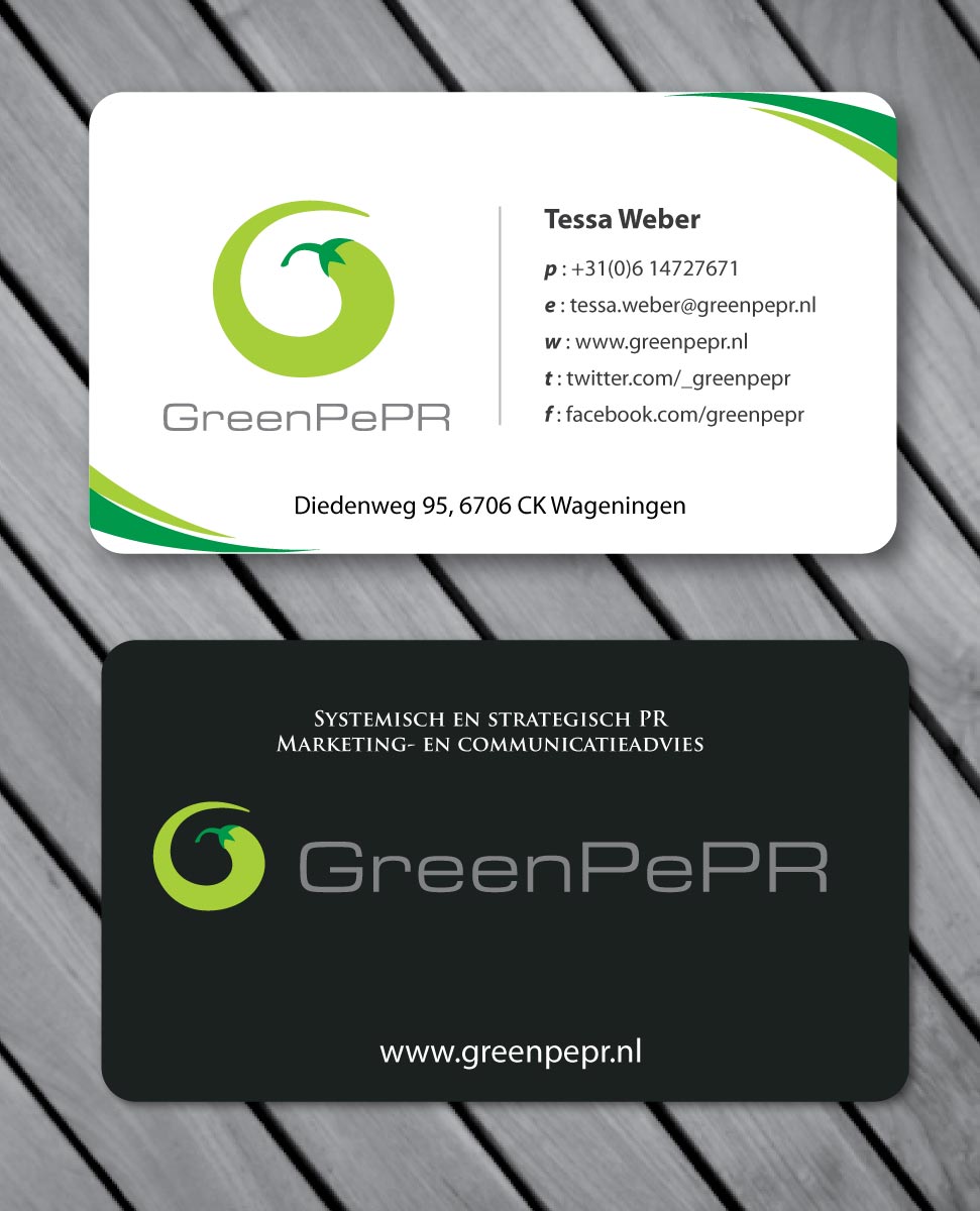 Visitenkarten-Design von Sbss für GreenPePR | Design #1168186