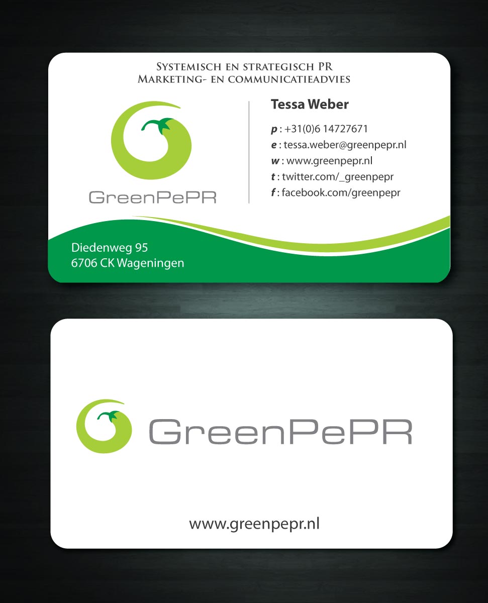 Visitenkarten-Design von Sbss für GreenPePR | Design #1168188