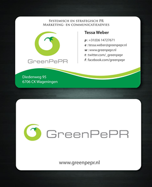 Visitenkarten-Design von Sbss für GreenPePR | Design: #1168188