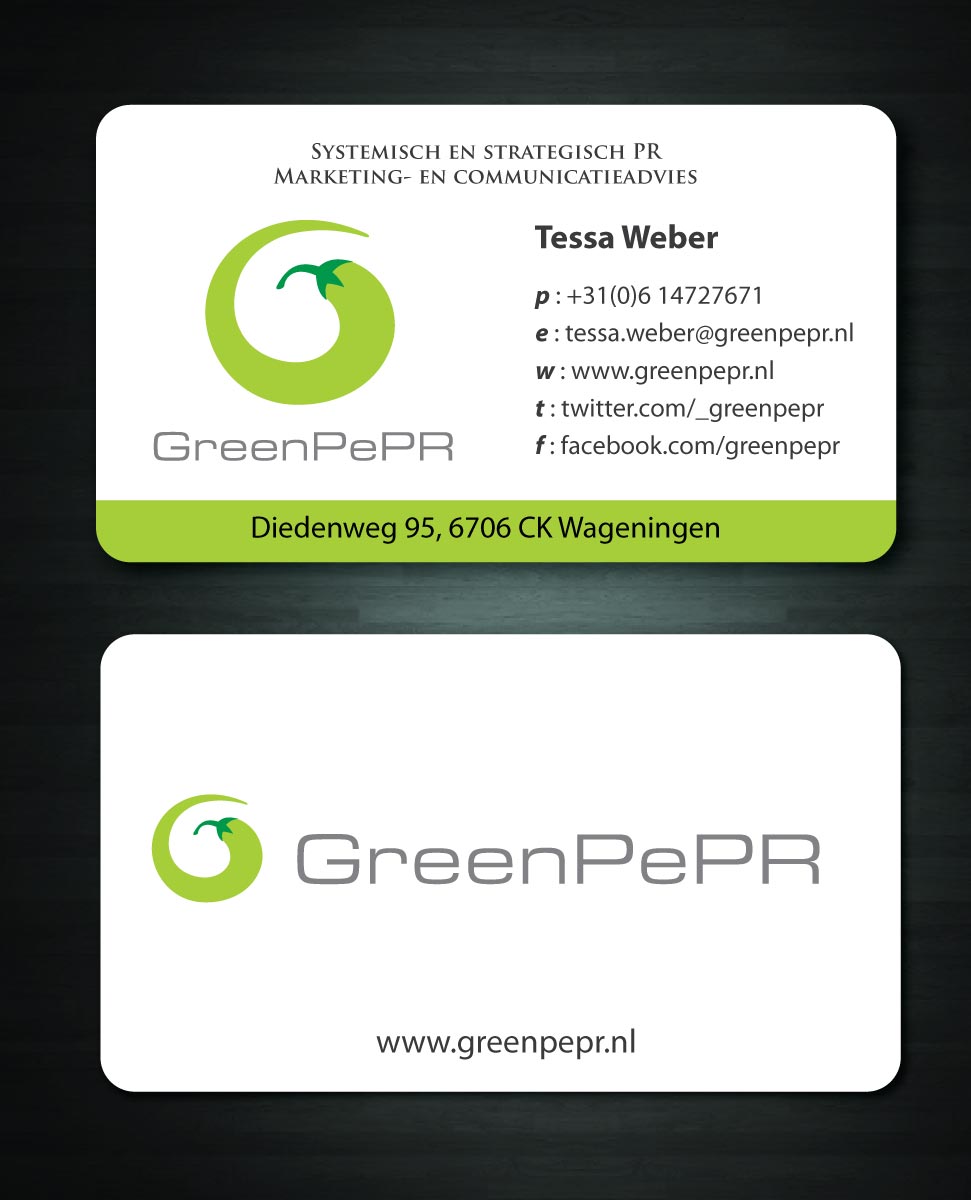 Visitenkarten-Design von Sbss für GreenPePR | Design #1168189