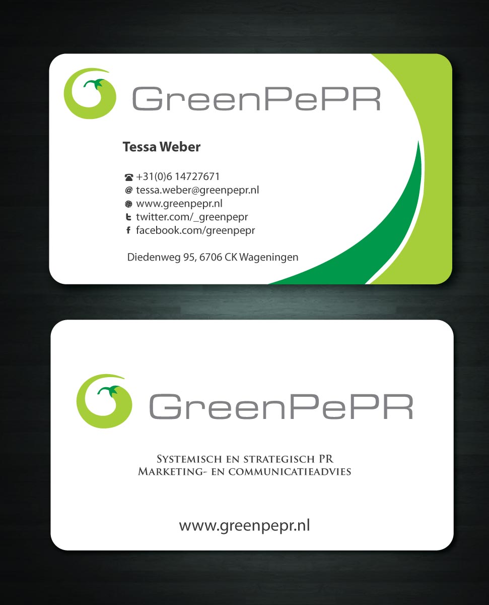 Visitenkarten-Design von Sbss für GreenPePR | Design #1168190
