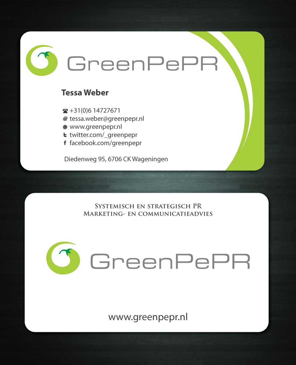 Visitenkarten-Design von Sbss für GreenPePR | Design #1168191