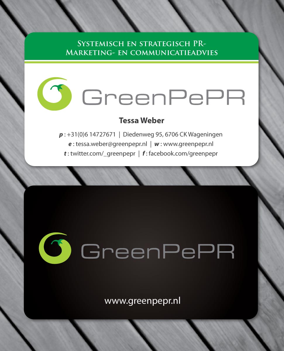 Visitenkarten-Design von Sbss für GreenPePR | Design #1168192