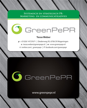 Visitenkarten-Design von Sbss für GreenPePR | Design: #1168192