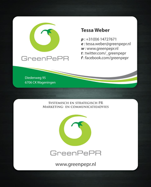 Visitenkarten-Design von Sbss für GreenPePR | Design: #1168194
