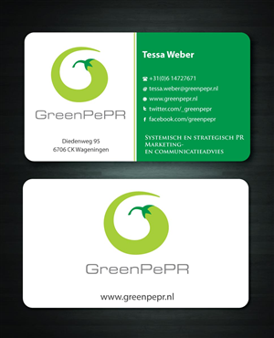 Visitenkarten-Design von Sbss für GreenPePR | Design: #1168195