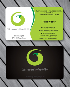 Visitenkarten-Design von Sbss für GreenPePR | Design: #1168196