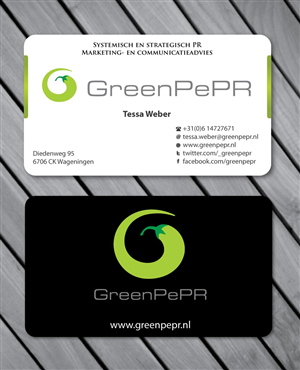 Visitenkarten-Design von Sbss für GreenPePR | Design: #1168198